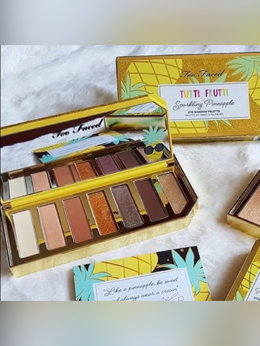NIB Too Faced Sparkling Pineapple Tutti Frutti Eyeshadow Palette